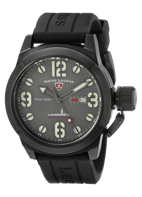 Swiss Legend Men S Black Submersible Watch