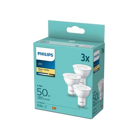 SET 3x LED Glühbirne Philips GU10 4 7W 230V 2700K Beleuchtung de