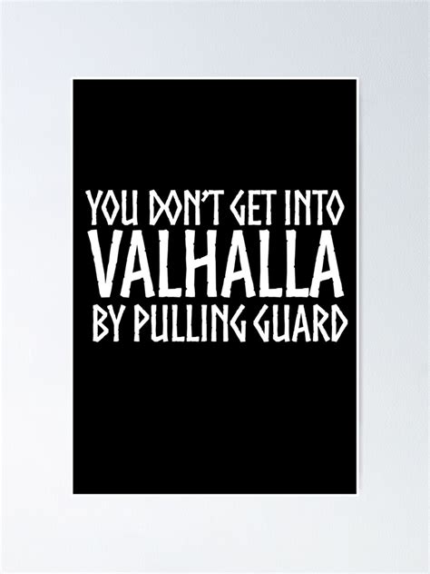 "You don't get into Valhalla by pulling guard BJJ Meme" Poster for Sale ...