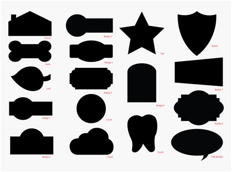 Custom Shape Badges Ⓒ - Shapes For Name Tags, HD Png Download ...