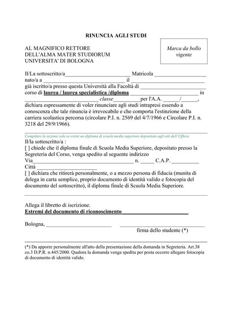 Rinuncia Studi Sapienza