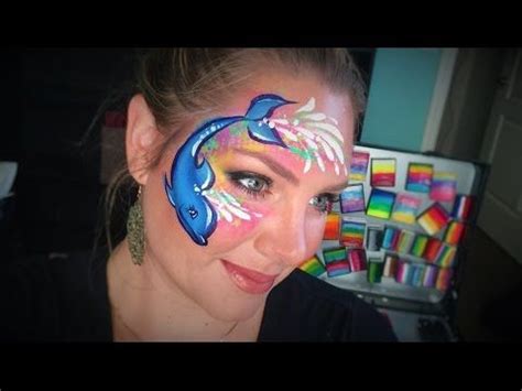 Dolphin Face Painting | Face painting, Dolphin face paint, Eye face painting