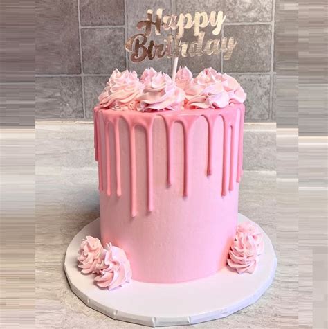 Delicious Pink Drip Cake CakenBakeNoida