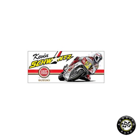 Adesivo Kevin Schwantz Team Lucky Strike Suzuki Elo