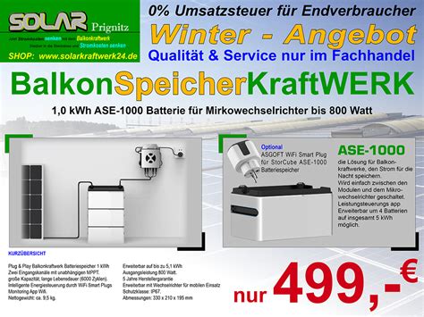 Sun Solar Asgoft Ase Batteriespeicher Kwh Balkonkraftwerk