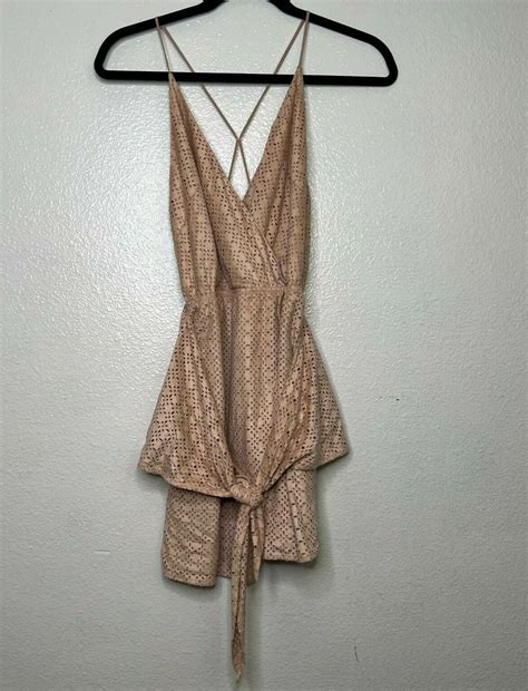 Sabo Skirt Blush Pink Faux Suede Laser Cut Lined Wrap Gem