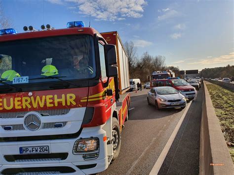 Verkehrsunfall BAB 67 FFW Viernheim