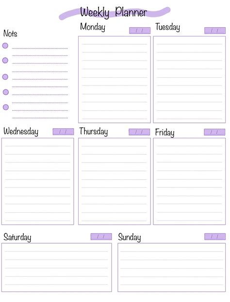 Weekly Planner Purple Notability Gallery In Study Planner