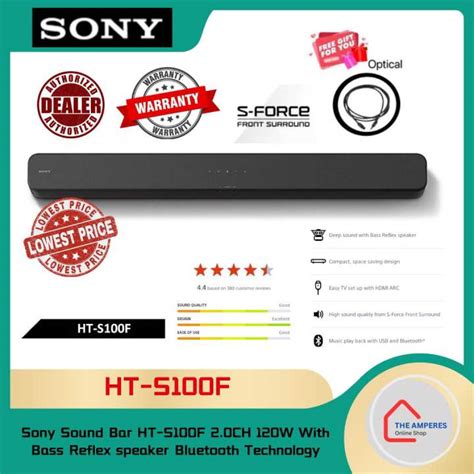 Sony Sound Bar Ht S F Ch W With Bass Reflex Speaker Bluetooth