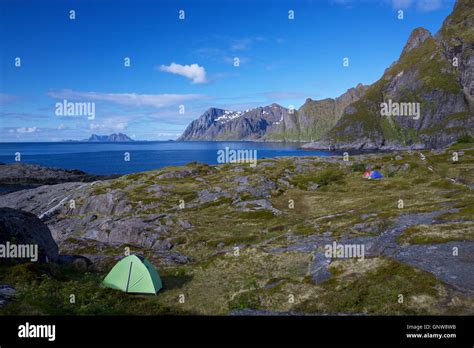 Camping on Lofoten Stock Photo - Alamy