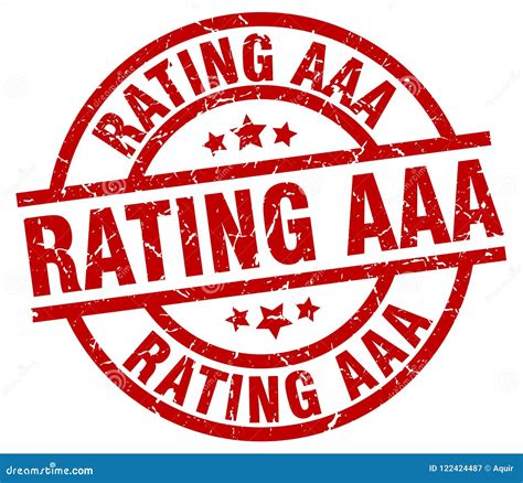 Rating Aaa Stamp Stock Vector Illustration Of Isolated 122424487