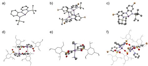 Molecular Structures Of A 3a B 3b C 3c D 3d E 2d And F 3e•py