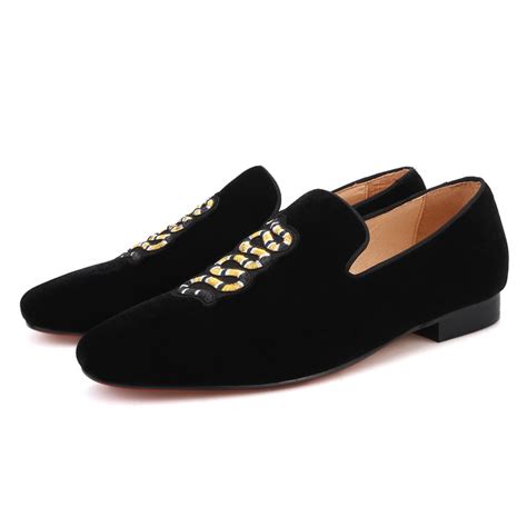 Women Plain Black Velvet Loafers - Merlutti