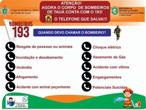 Qual E O Numero Dos Bombeiros - Corpo de Bombeiros de Tauá passa atender ocorrências pelo número 193 ...