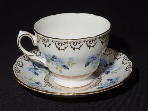 Colclough Bone China Footed Tea Cup And Saucer Numbered Gold