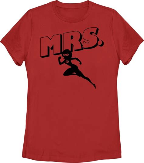 Womens The Incredibles Elastigirl Mrs Silhouette T Shirt Red