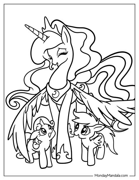 My Little Pony Friendship Is Magic Coloring Pages Princess Luna