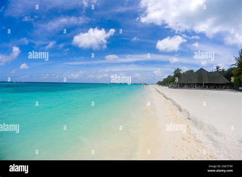 Nice white beach in island Maldives Stock Photo - Alamy