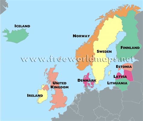 Northern Europe PDF Map