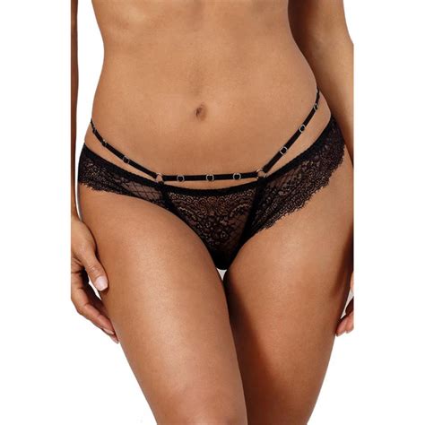 String En Dentelle Noire V Axami Lingerie Couleur Noir Taille