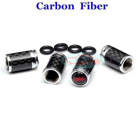 Buy Carbon Fiber Airtight Wheel Air Tyre Tire Valve Caps For Forester