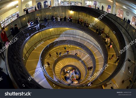 Vatican Museum Italy Bramante Spiral Stock Photo