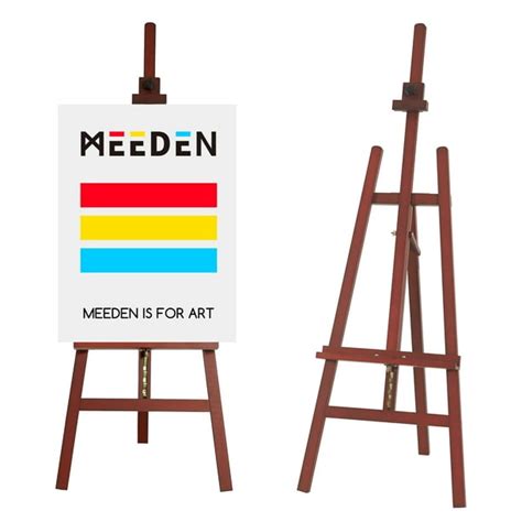 MEEDEN Basic Studio Easel for Painting, Artist Wood Easel Paint Stand ...