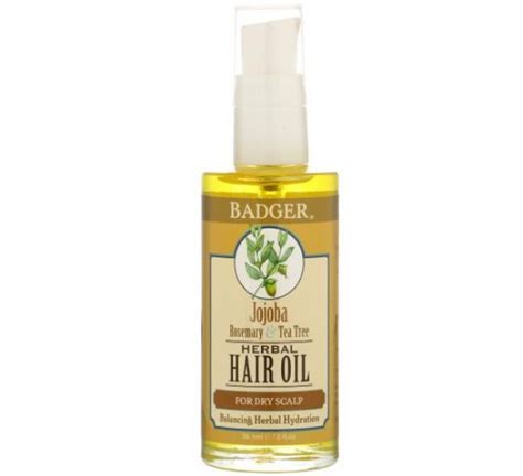 Купити Badger Company Herbal Hair Oil Jojoba Rosemary And Tea Tree 2 Fl