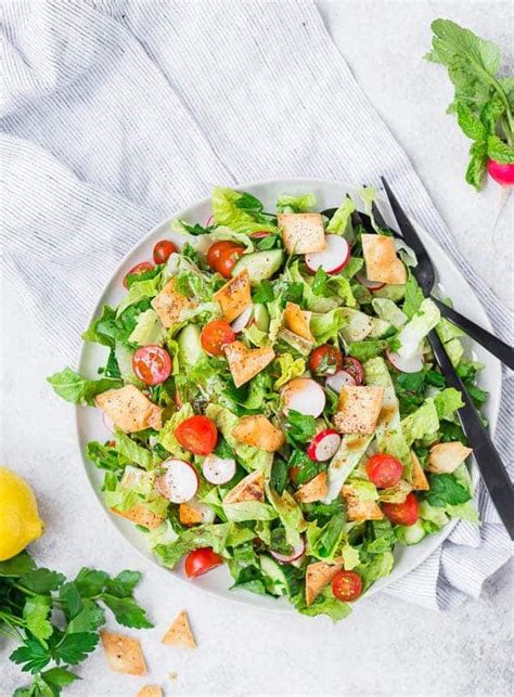 Fattoush Salad Recipe With Video Savory Salads Salad Recipes