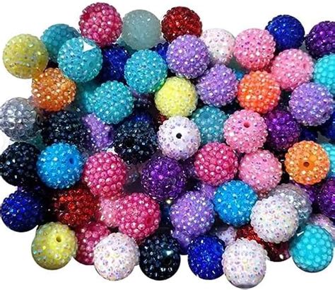 Amazon Decoendiy Pcs Resin Rhinestone Beads Loose Chunky