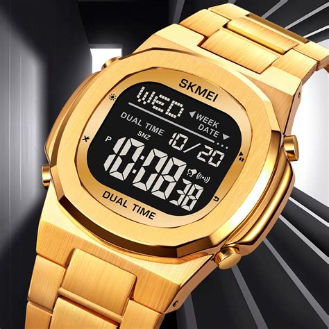 SKMEI Metal Style Double Time Men S Watch Multifunctional Waterproof EL