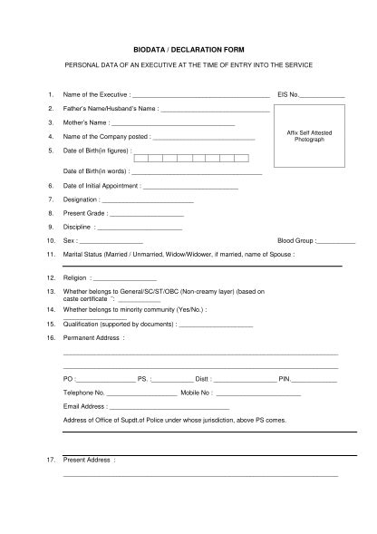 Biodata Form Fillable Printable Pdf Forms Handypdf Photos