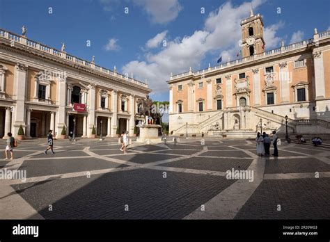 Piazza Del Campidoglio Rome Italy Stock Photo Alamy