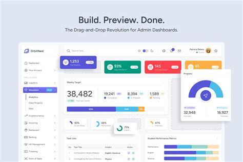 Orbitnest Modern Admin Dashboard Design Templates Peterdraw Studio