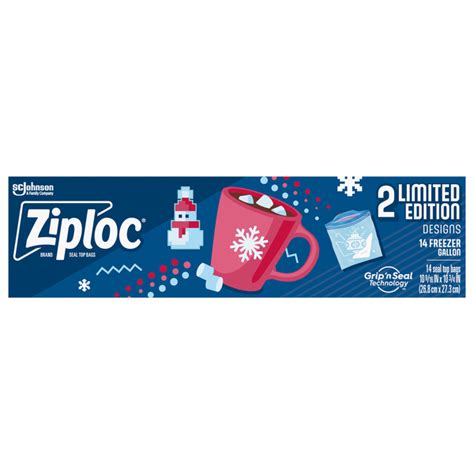 Save On Ziploc Holiday Limited Edition Grip Seal Gallon Freezer Bags