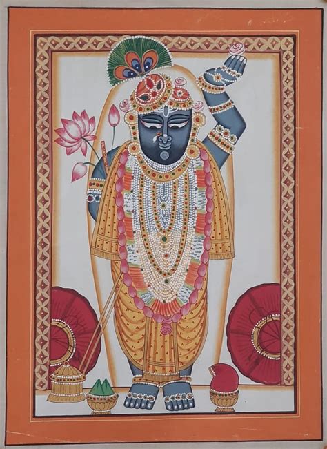 Dholamaru Art Gallery Shrinathji Traditional Handmade Painting Pichwai