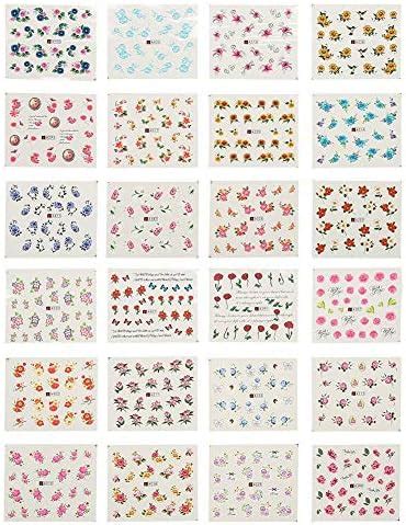 Vetpw Pieces Water Transfer Nail Art Stickers Set With Geometry