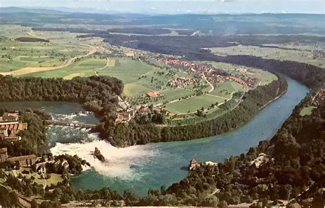 Alte Foto Ak Fliegeraufnahme Rheinfall Flugaufnahme Kaufen Auf