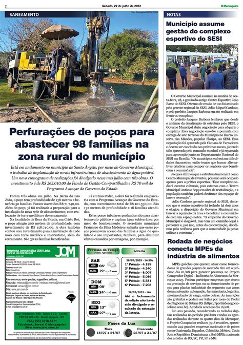 O Mensageiro Edição 2506 de 29 07 2023 Jornal e Revista O Mensageiro