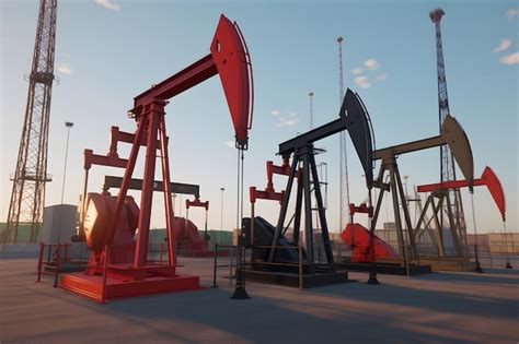 Premium Photo Crude Oil Pump Jack At Oilfield Neural Network Ai Generated