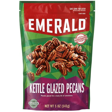 Kettle Glazed Pecans 5 Oz Resealable Bag Kosher Dairy Certified Non Gmo Contains No