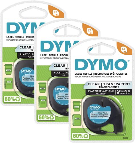 Amazon Dymo Lt Labeling Tape For Letratag Label Makers Black