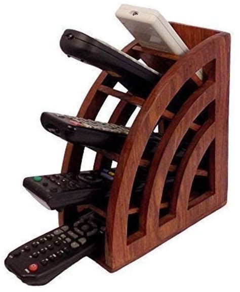 Handmade Wooden Remote Control Storage Holder Stand Organizer Etsy