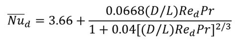 Nusselt Number for Laminar Pipe Flow: Heat Transfer in Low Velocity ...