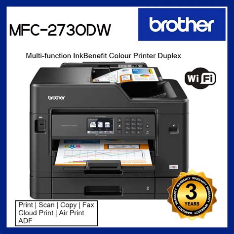 Brother Mfc J2730dw A3 Wireless Printer Printscancopyduplexwifi