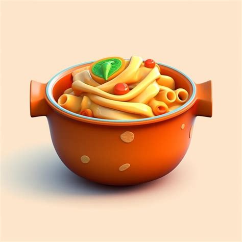 Premium Ai Image There Is A Bowl Of Pasta With A Green Leaf In It