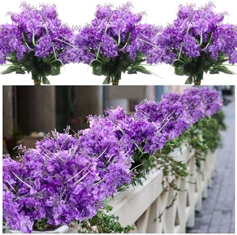 Riceshoot 20 Bundles Artificial Wisteria Flowers For