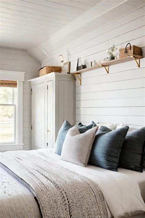 25 Inspiring Shiplap Bedroom Wall Ideas for a Rustic Charm - Roomy Retreat