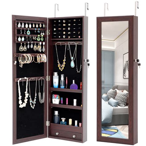 Jewelry Organizer Cabinet Hanging Jewelry Armoire Organizer With