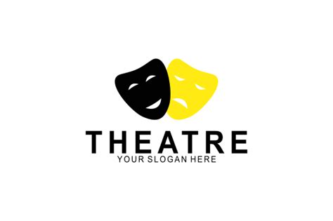 Mask Theatre Drama Theatre Face Logo Graphic By 2qnah · Creative Fabrica